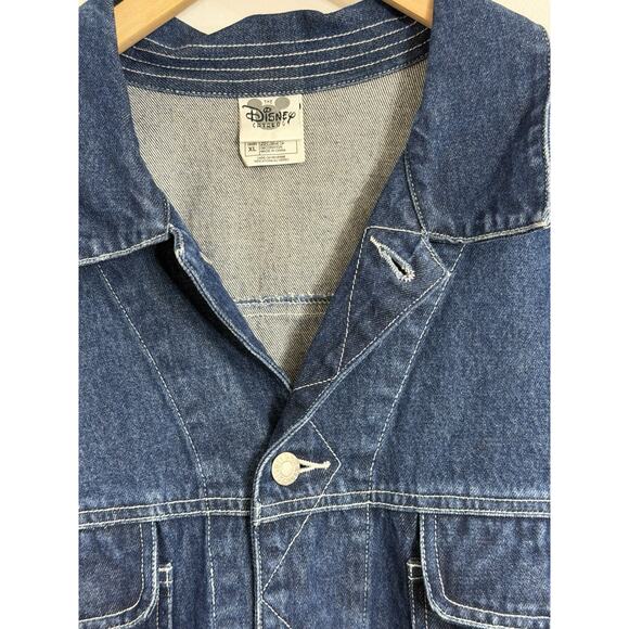 Vintage Disney Snow White The Seven Dwarves Embroidered Denim Jean Jacket XL - Picture 3 of 3